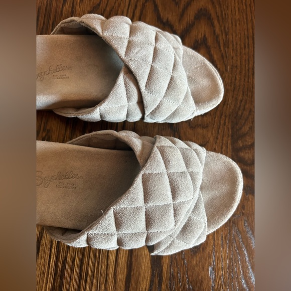 Light grey suede sechelles slides - Picture 2 of 3